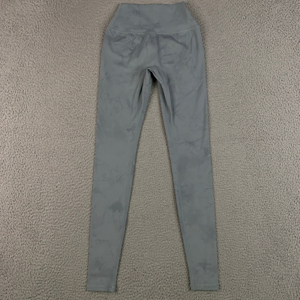 Alphalete Surface Limitless Leggings Womens XXS Grey Tie Dye High Waist Athletic